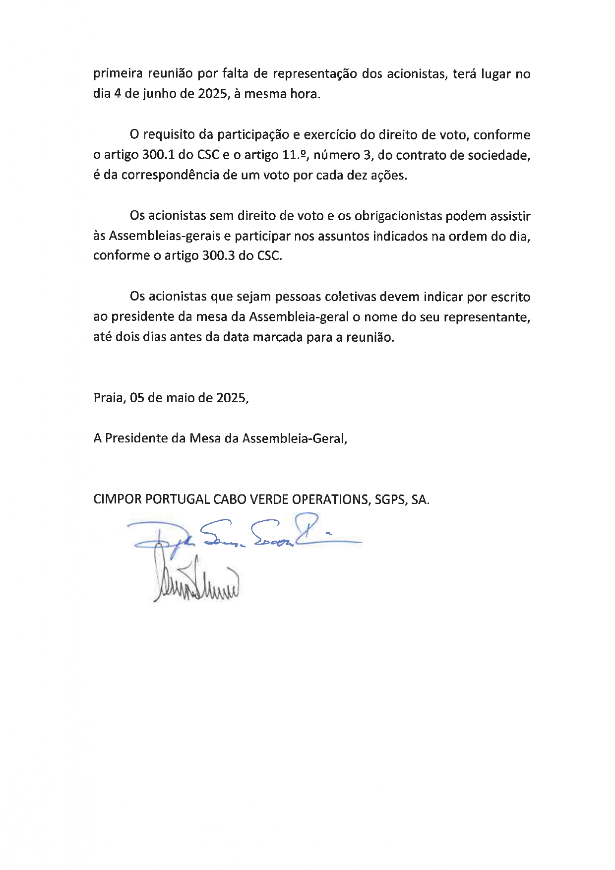 Convocatória Cimpor page 0002